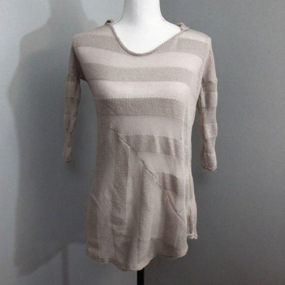 Anthro Saturday Sunday Tan Hooded‎ Sweater